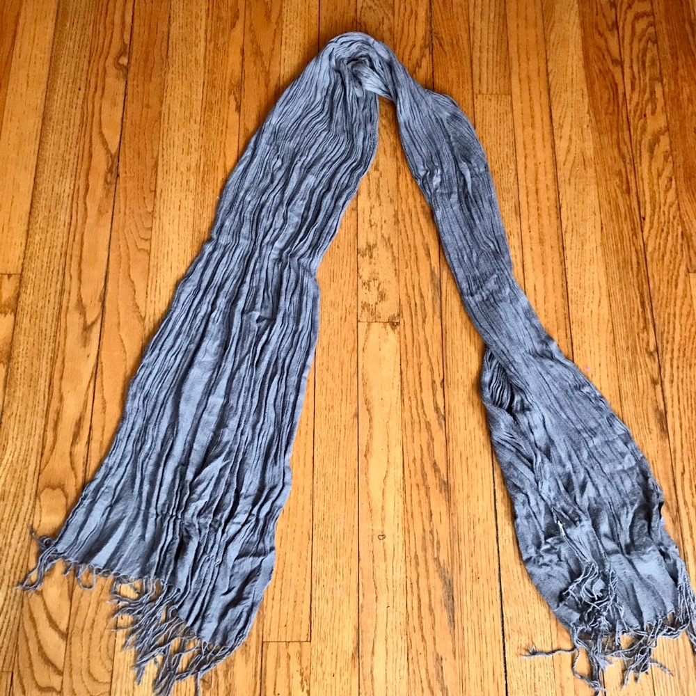 Ruffled Grey Scarf